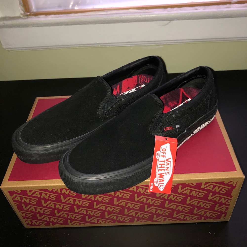Vans Men/Women X Baker Slip on Pro Shoes Black
